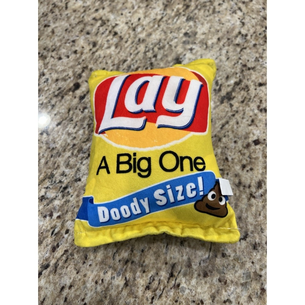Junk Food Doody Plush - Lay's Potato Chips funny Lay A Big One Poop 7" NEW